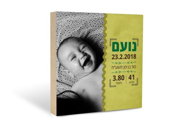 תעודת לידה דגם גרין